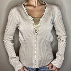 Elegant Cream Women's Sweater